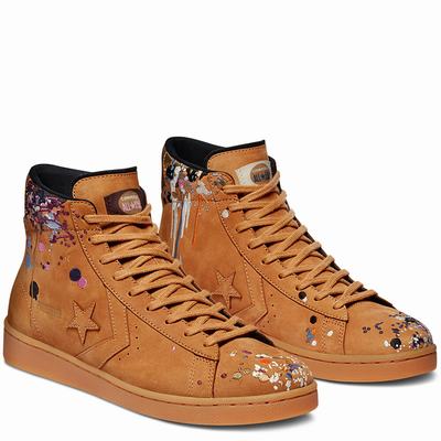 Női Converse x Bandulu Pro Leather Magasszárú Cipő CO5941230 Barna